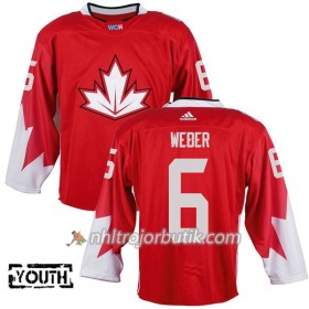 Kanada Tröja Shea Weber 6 World Cup 2016 Barn Röd